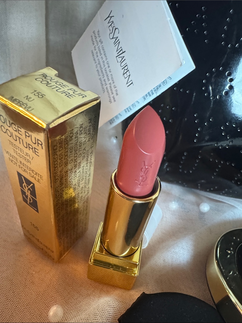 Yves Saint Laurent Black & Gold Compact Foundation and Lipstick Set - Picture 5 of 16